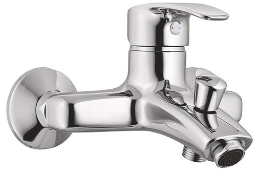 Robinet mitigeur bain-douche mural, finition chromée - Access'O, Rolf